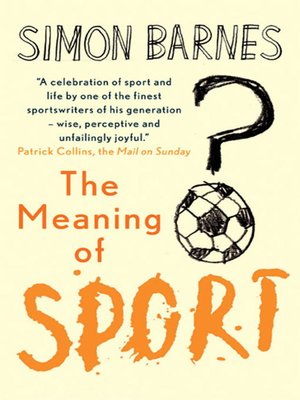 cover image of The Meaning of Sport